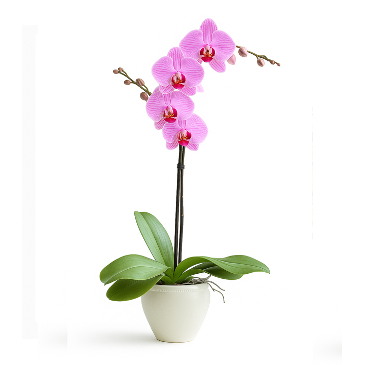 Orquídea Rosa em Vaso
